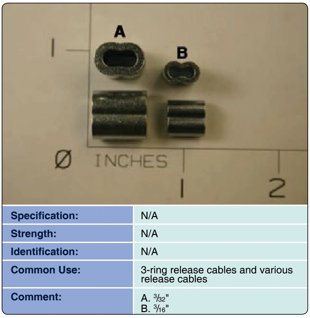 Figure 3-104. Nicopress swage, 3⁄32" and 3⁄16".