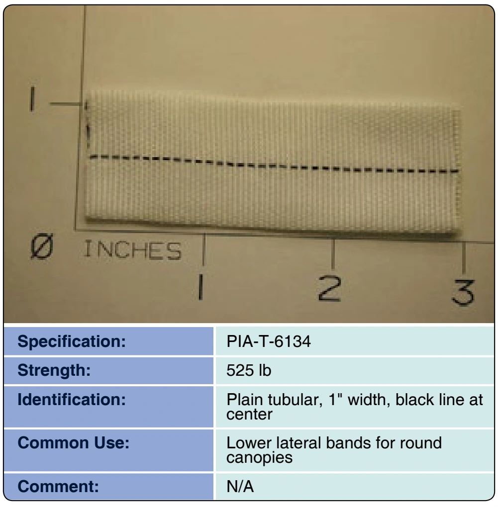 Figure 3-28. Type-1, 1" Parachute construction tape.