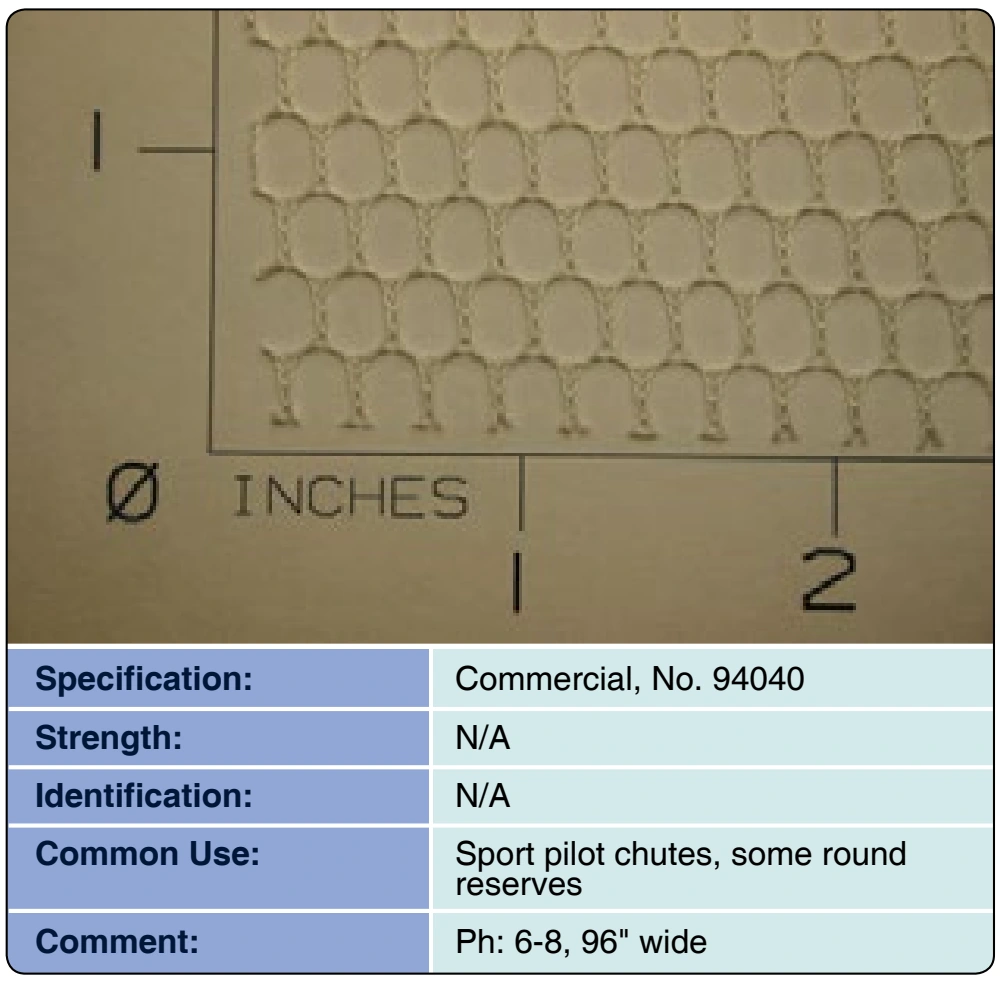 Figure 3-6. Cloth, mesh, large hole, nylon.