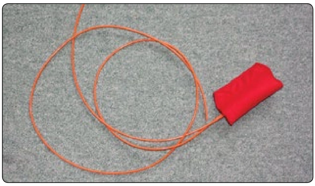 Figure 4-52. A 3-ring release handle with orange Teflon cable does not need oiling.