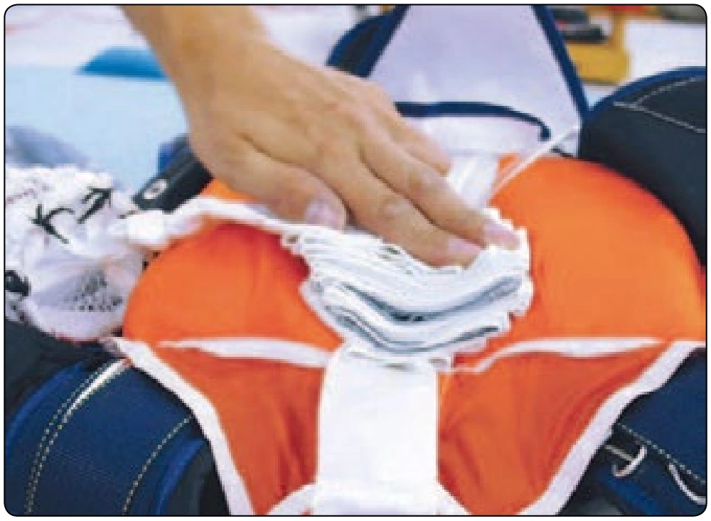 Figure 5-105. “S” fold the bridle on bag.
