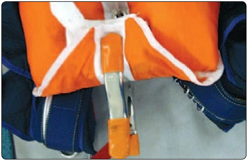 Figure 5-107. Secure yoke/bridle with clamp.