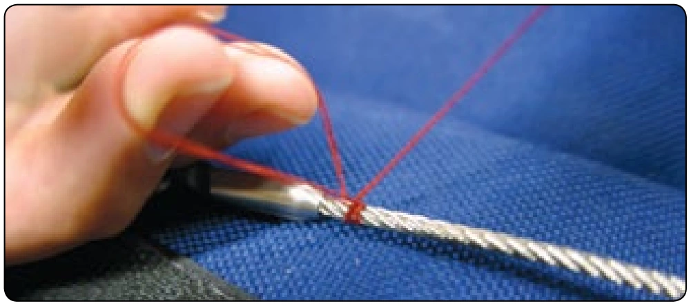 Figure 5-65. Lark’s head the thread on the cable.