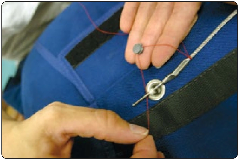 Figure 5-66. Threading the seal thread.