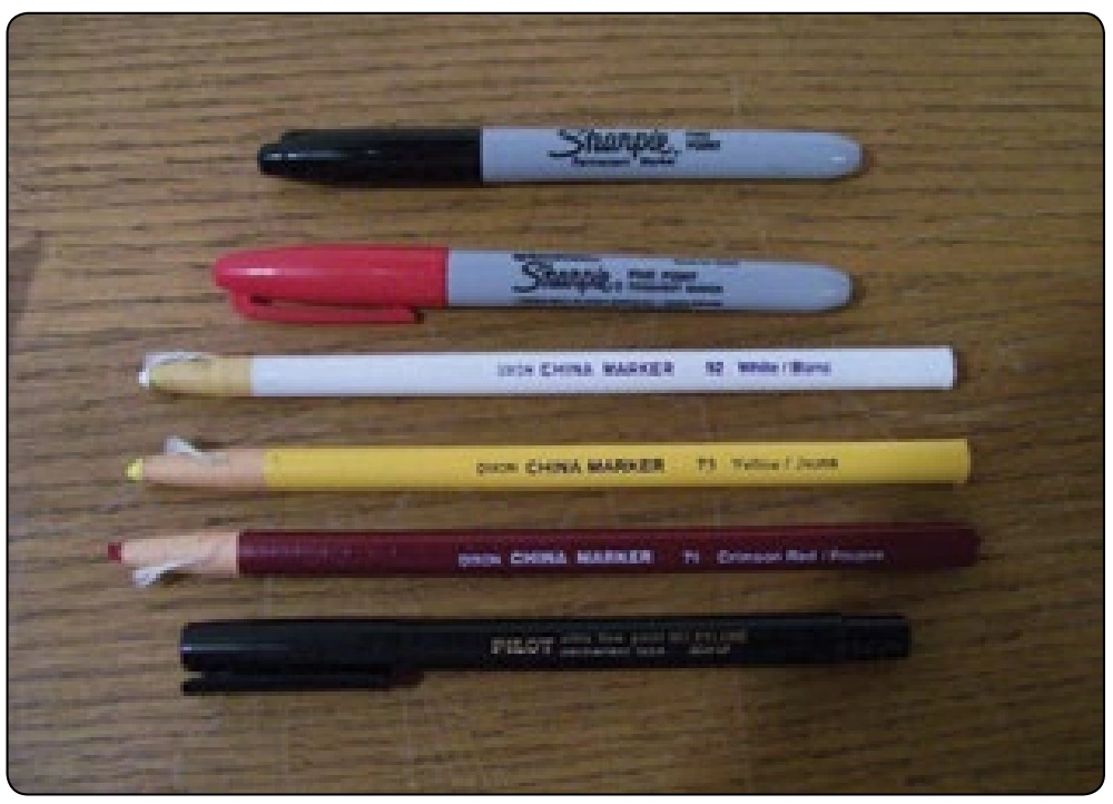 Figure 6-10. Pencils and felt markers.