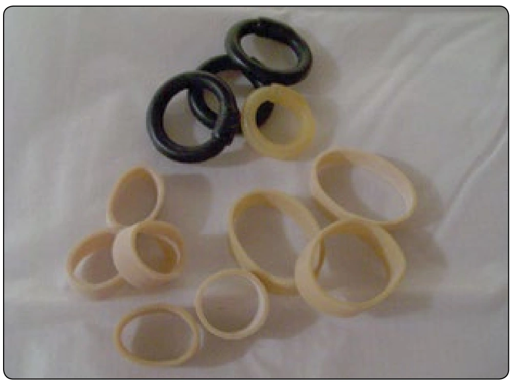 Figure 6-33. Rubber bands with Tube Stoes.