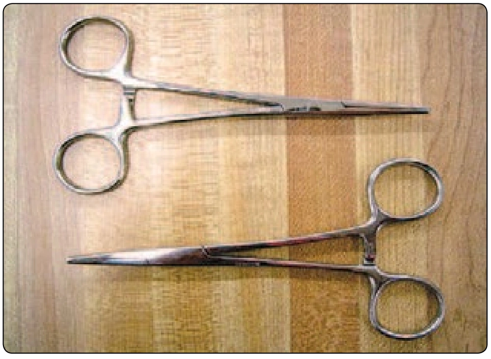 Figure 6-5. Hemostats or clamps.