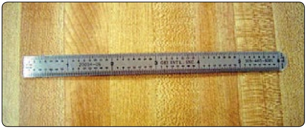 Figure 6-9. 6-inch stainless steel rule.