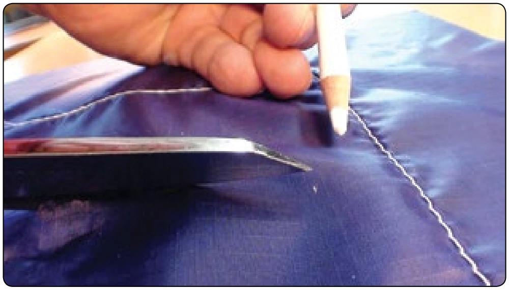 Figure 7-23. Cutting out damaged area.
