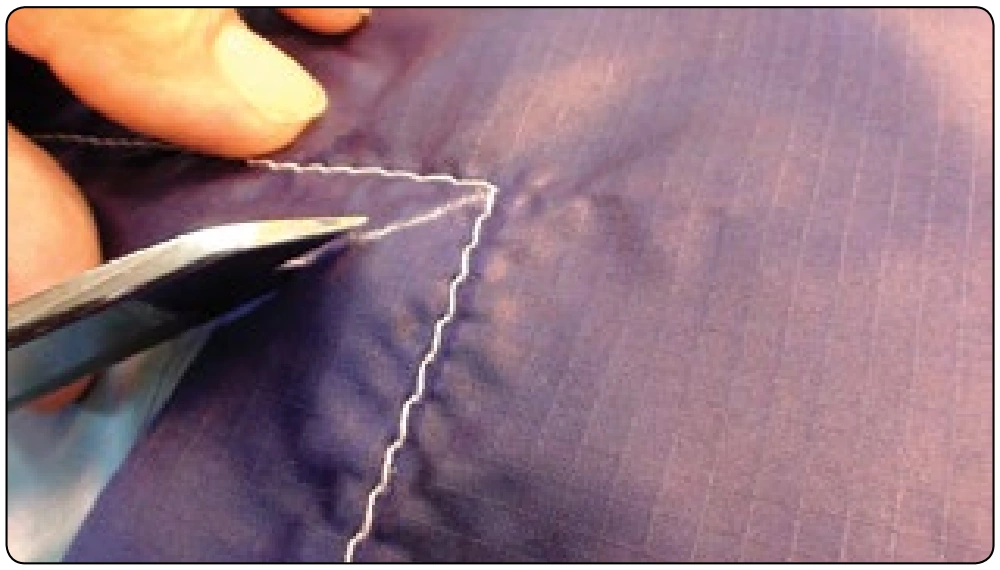 Figure 7-24. Corner seam cut.