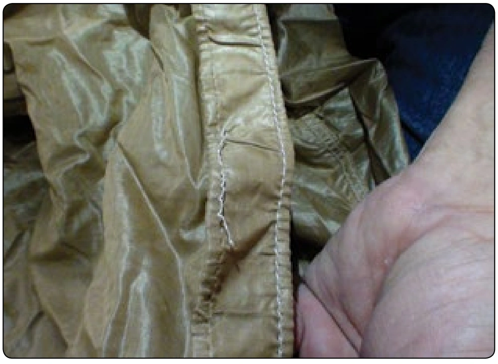 Figure 7-9. Long seam damage.