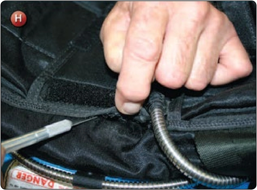 Adhesive Channel Installation, procedure photograph 2 (source page 7-78).