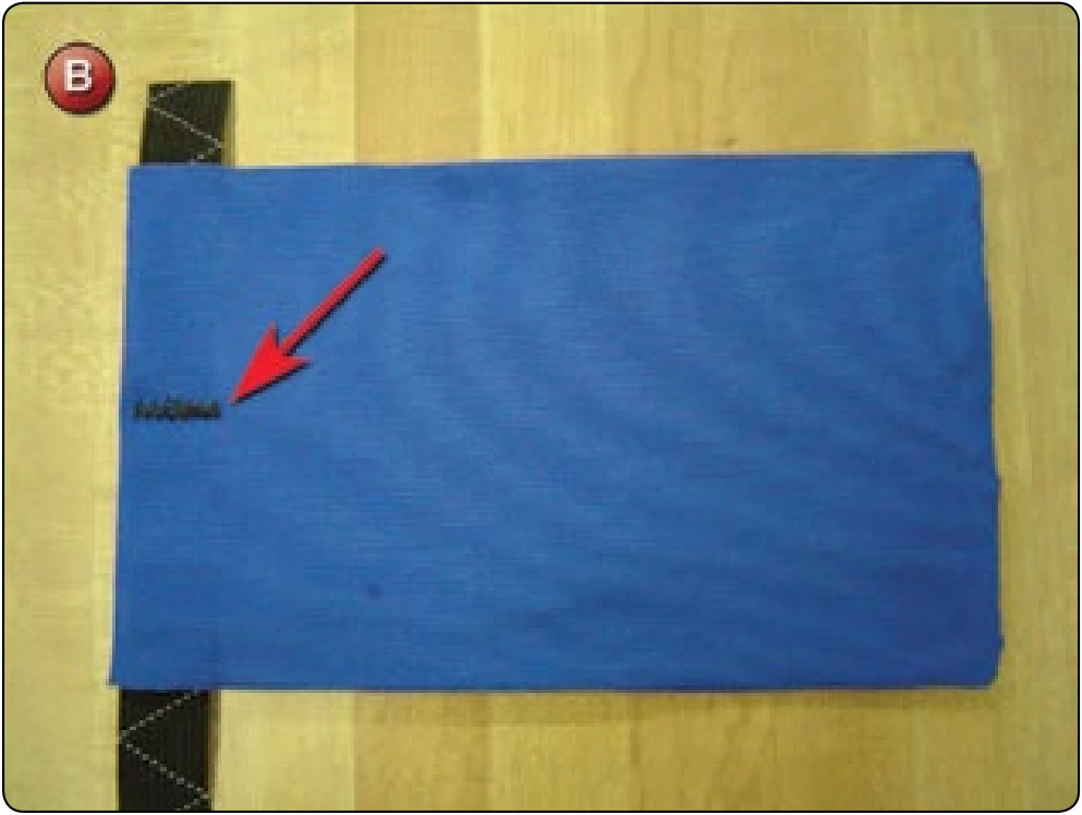Bottom of Container (BOC) Pocket, procedure photograph 3 (source page 7-86).