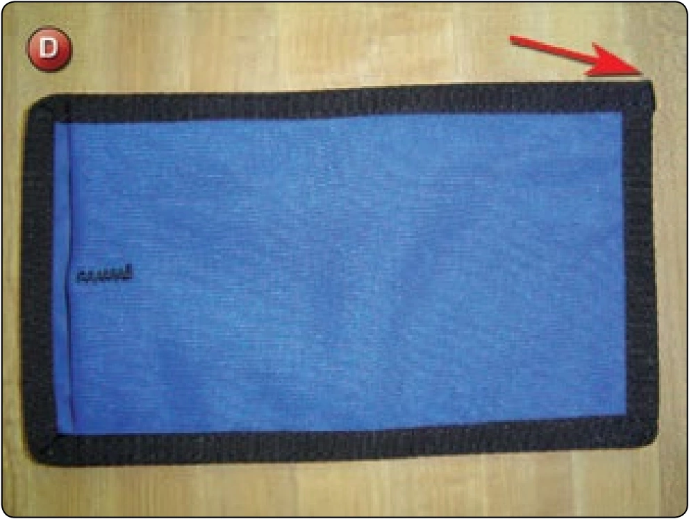 Bottom of Container (BOC) Pocket, procedure photograph 5 (source page 7-86).