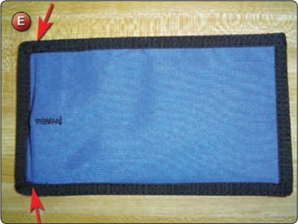 Bottom of Container (BOC) Pocket, procedure photograph 6 (source page 7-86).