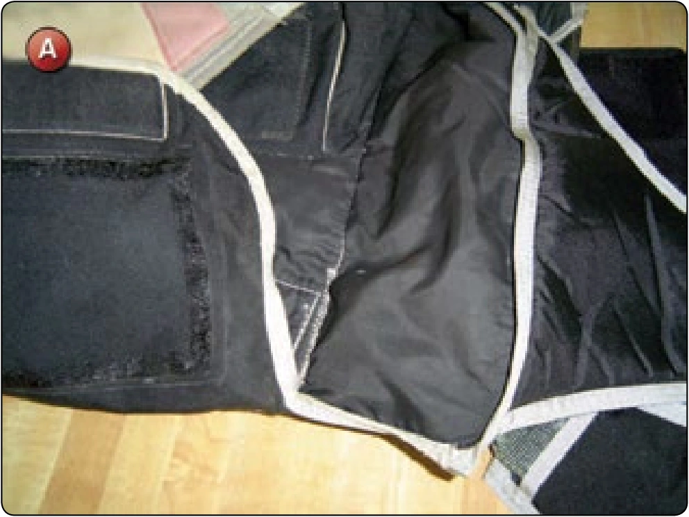 Bottom of Container (BOC) Pocket Replacement, procedure photograph 1 (source page 7-48).