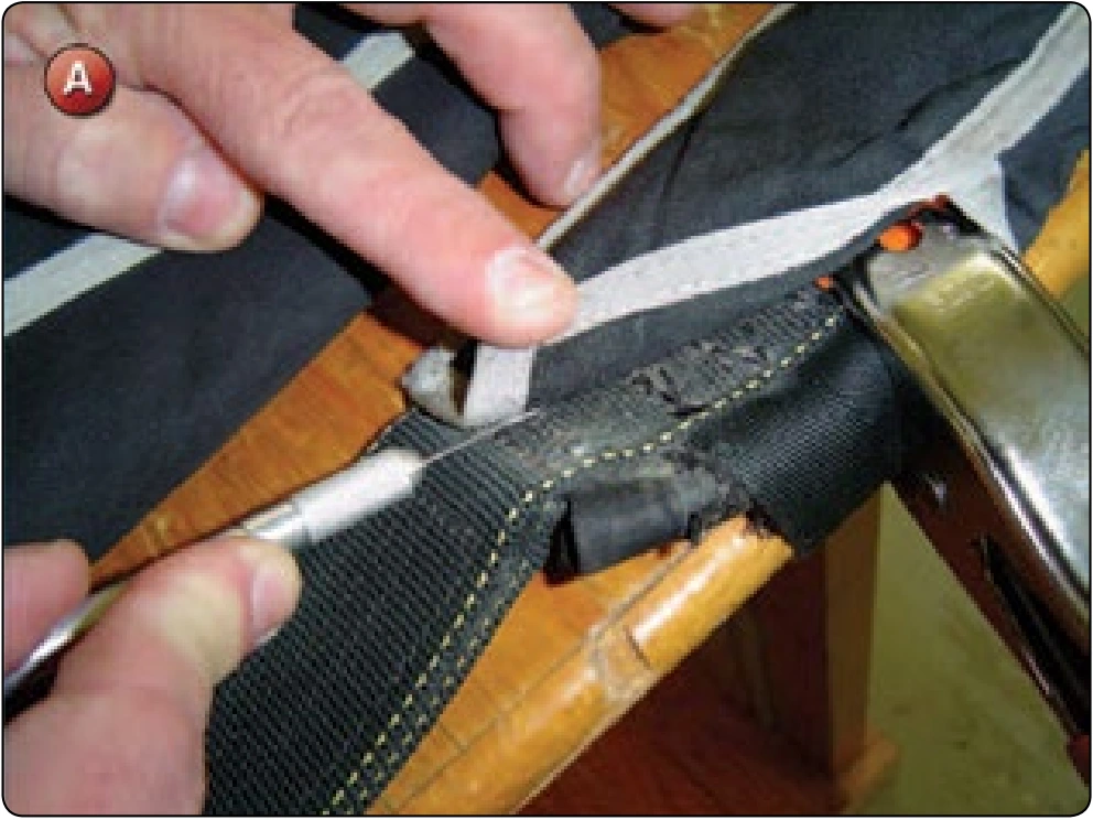 Chest Strap Replacement, procedure photograph 1 (source page 7-51).