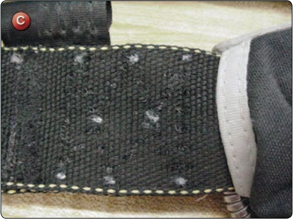 Chest Strap Replacement, procedure photograph 3 (source page 7-52).