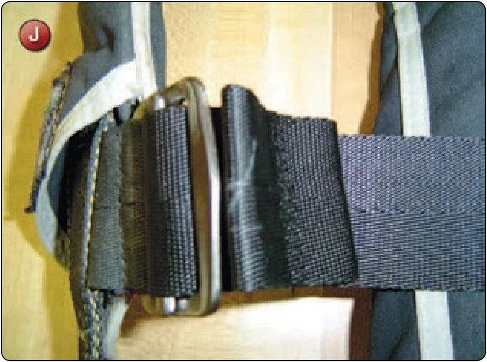 Chest Strap Replacement, procedure photograph 10 (source page 7-53).
