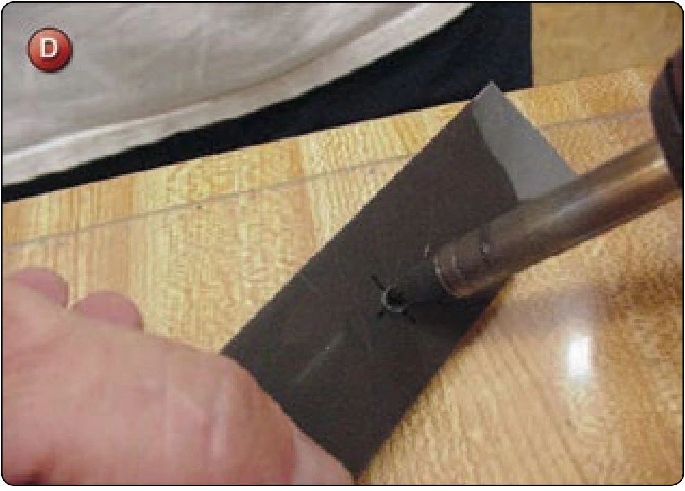 Container Plastic Stiffener Replacement, procedure photograph 4 (source page 7-45).
