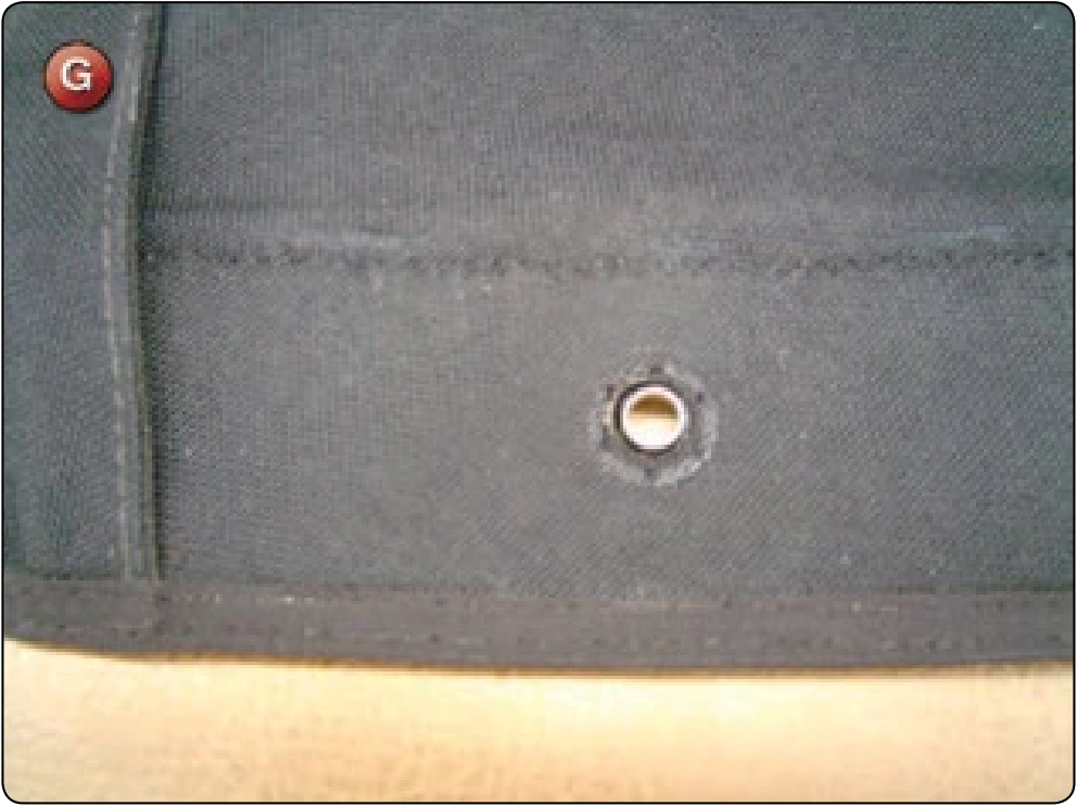 Container Plastic Stiffener Replacement, procedure photograph 7 (source page 7-46).