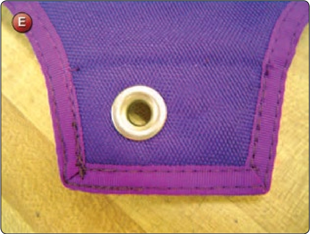 Container Velcro® Replacement, procedure photograph 1 (source page 7-43).
