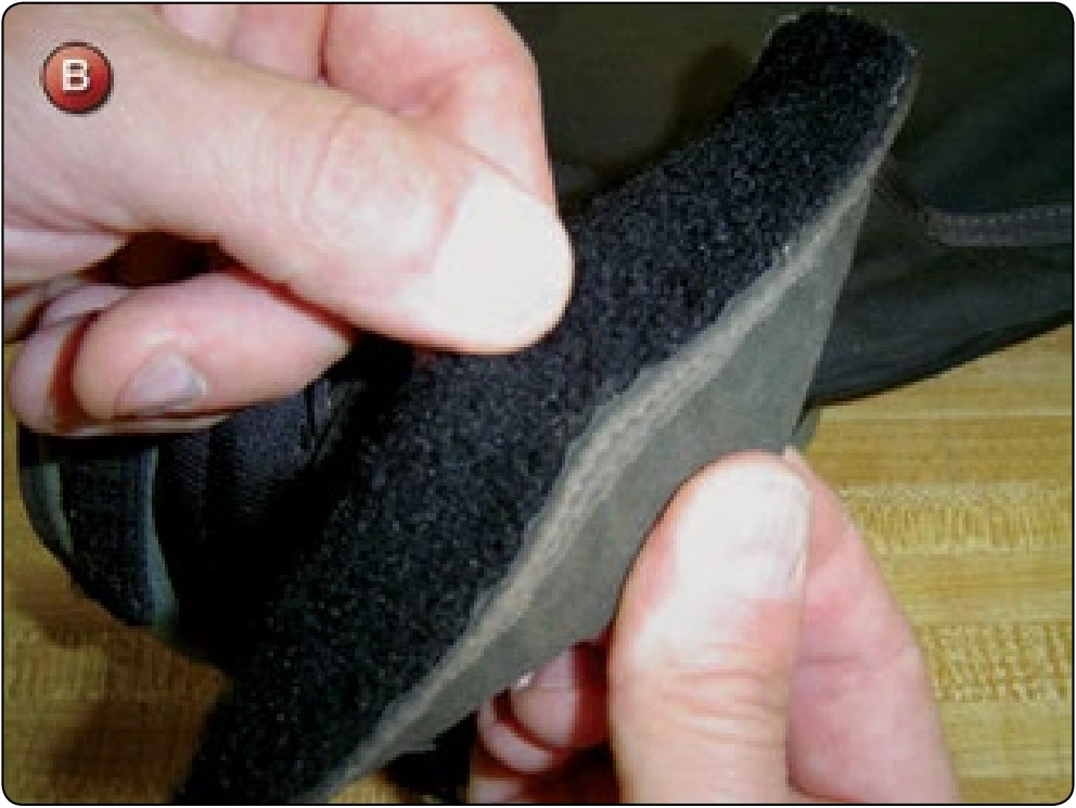 Container Velcro® Replacement, procedure photograph 3 (source page 7-44).