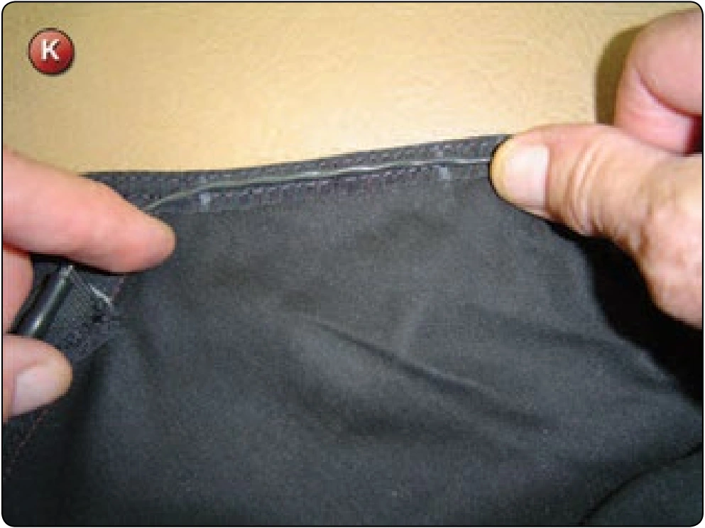 Cutter Channel and Elastic Installation, procedure photograph 2 (source page 7-79).