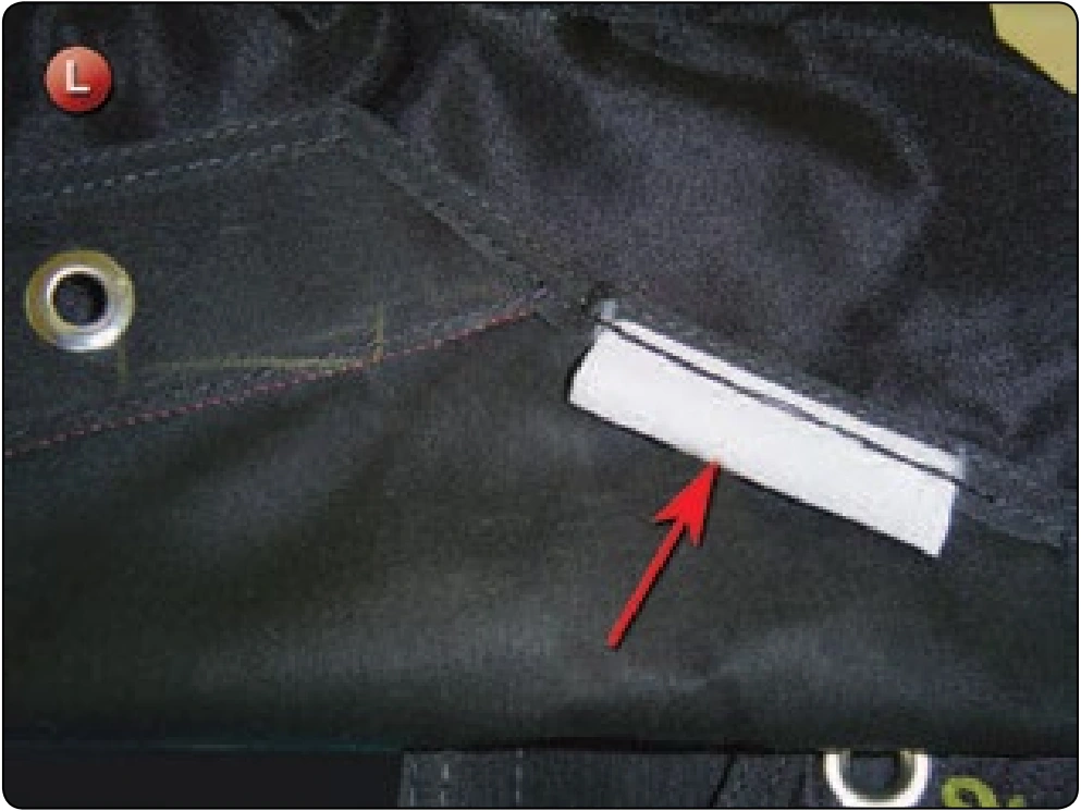 Cutter Channel and Elastic Installation, procedure photograph 3 (source page 7-79).