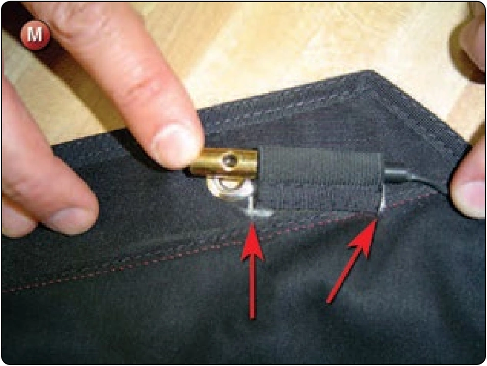 Cutter Channel and Elastic Installation, procedure photograph 4 (source page 7-79).