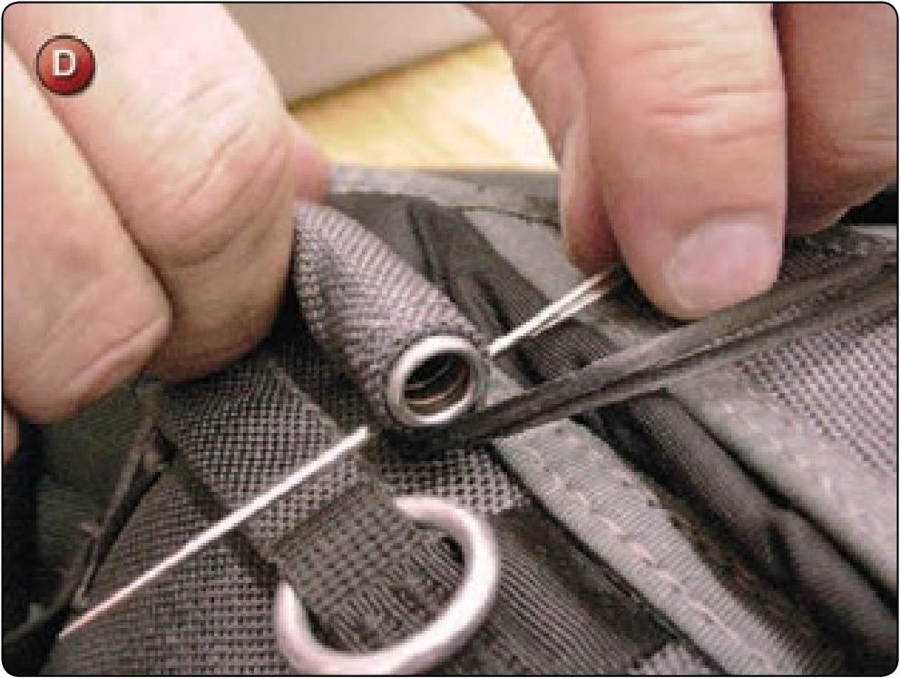 Hand Tacking Techniques, procedure photograph 4 (source page 7-87).