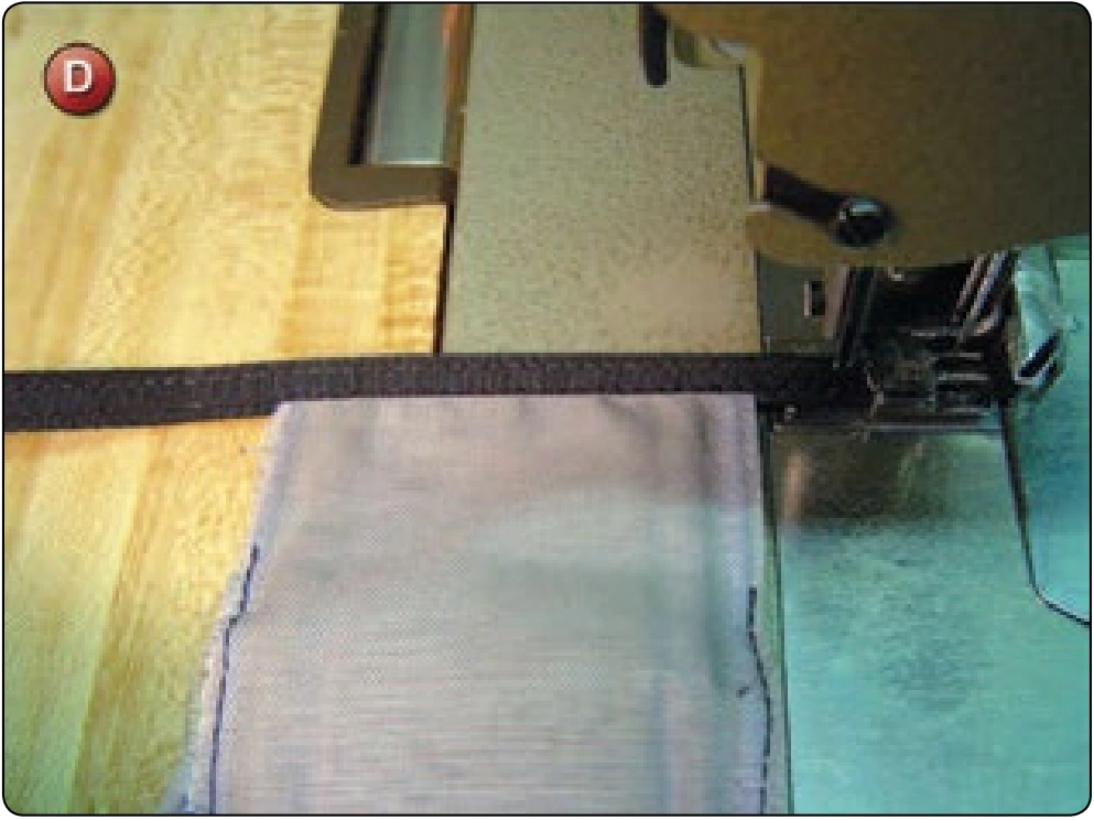 Leg Pad Resizing, procedure photograph 9 (source page 7-76).