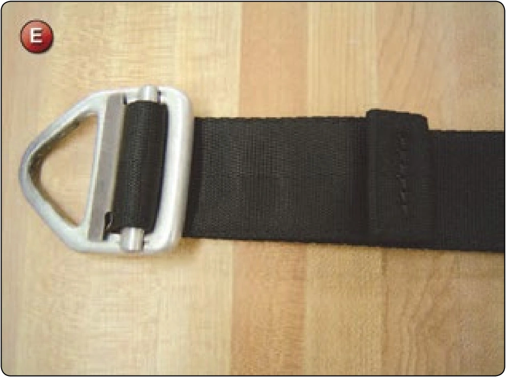 Lower Leg Strap Shortening, procedure photograph 5 (source page 7-55).