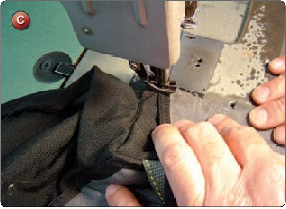 Main Container Side Flap Replacement, procedure photograph 3 (source page 7-47).