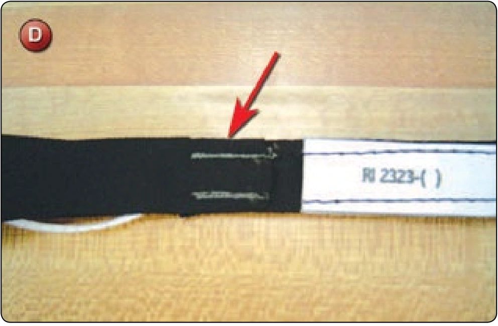 Main Pilot Chute Collapsible Bridle Replacement, procedure photograph 4 (source page 7-70).