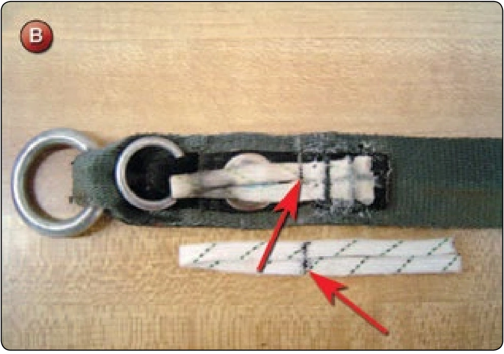 Main Riser 3-Ring Locking Loop Replacement, procedure photograph 2 (source page 7-63).