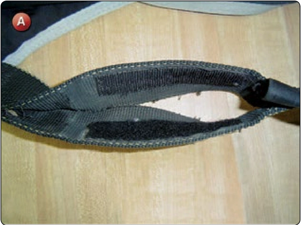 Ripcord Pocket Velcro® Replacement, procedure photograph 1 (source page 7-55).