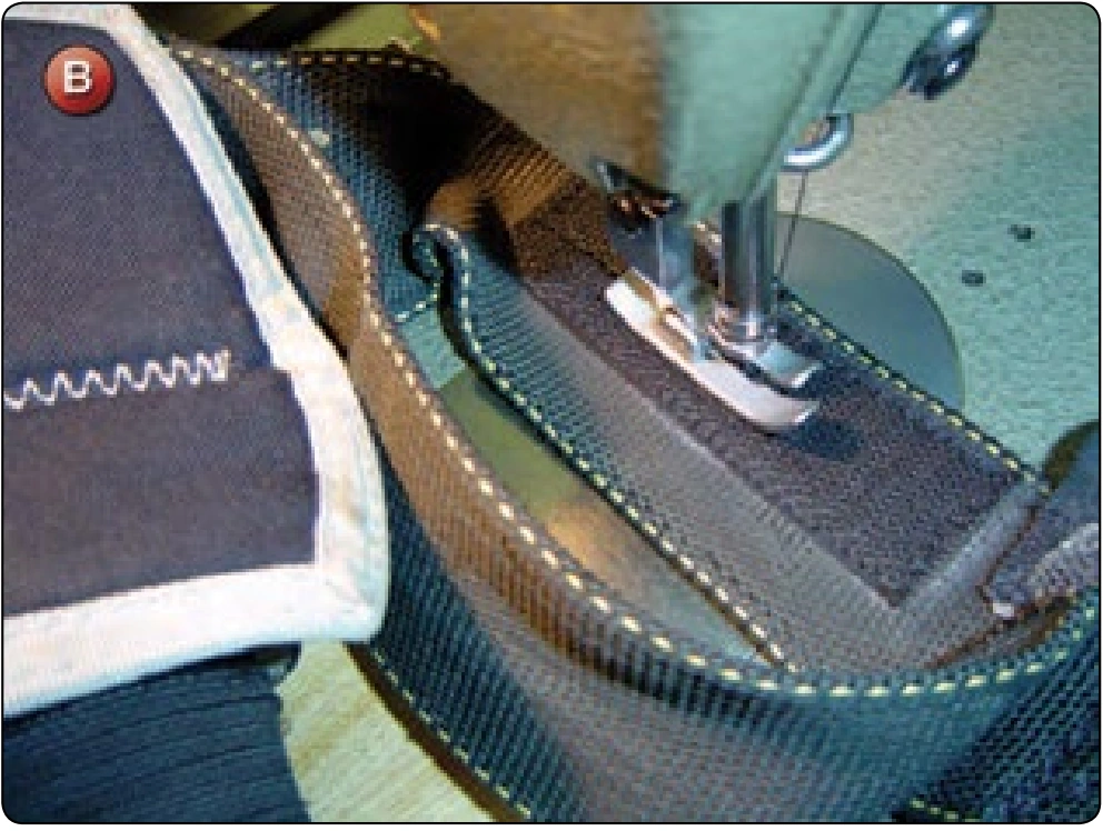 Ripcord Pocket Velcro® Replacement, procedure photograph 2 (source page 7-56).