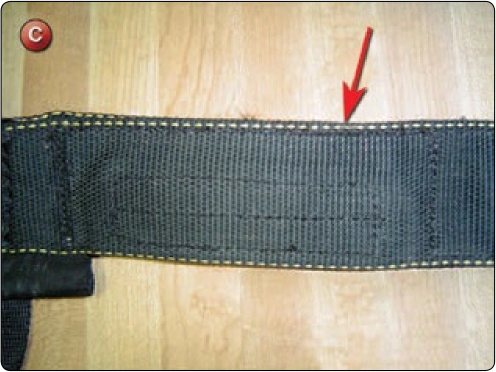 Ripcord Pocket Velcro® Replacement, procedure photograph 3 (source page 7-56).