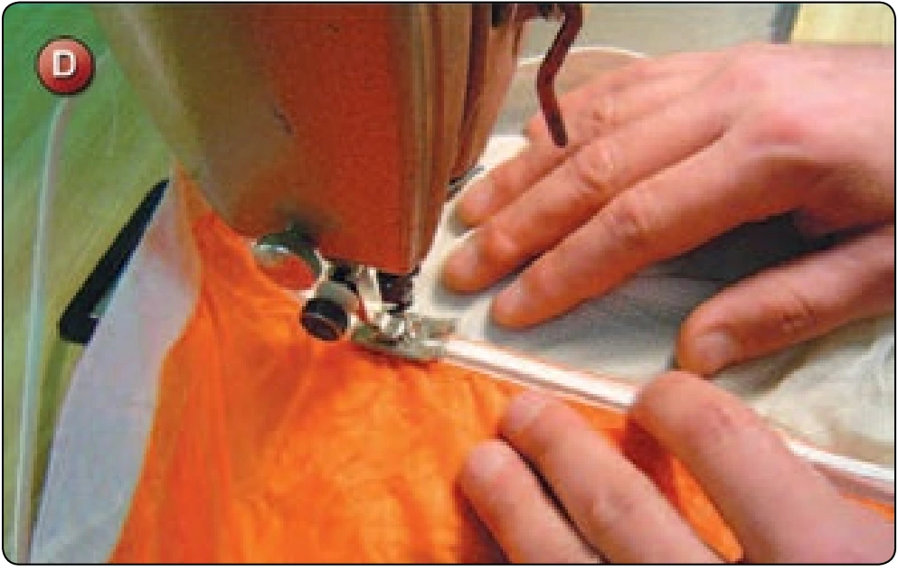Round Canopy—Non-continuous Line Replacement, procedure photograph 4 (source page 7-31).