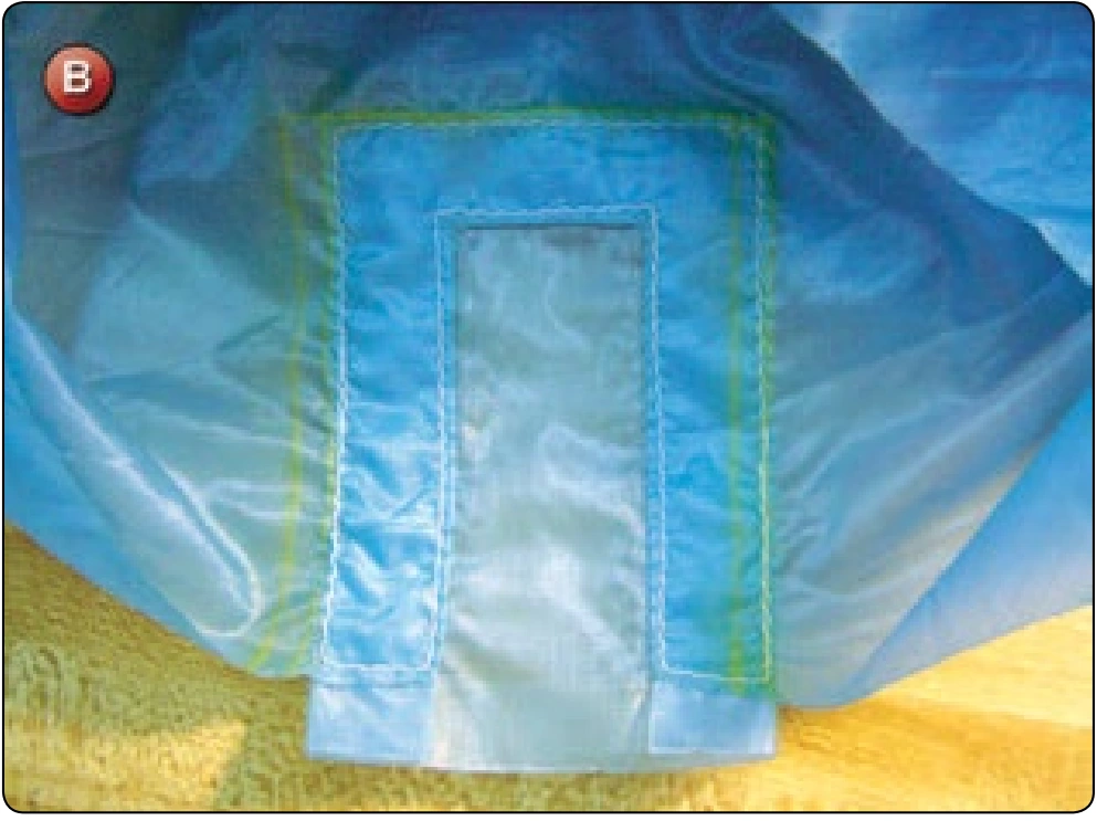 Square Canopy—Crossport Repair, procedure photograph 2 (source page 7-36).