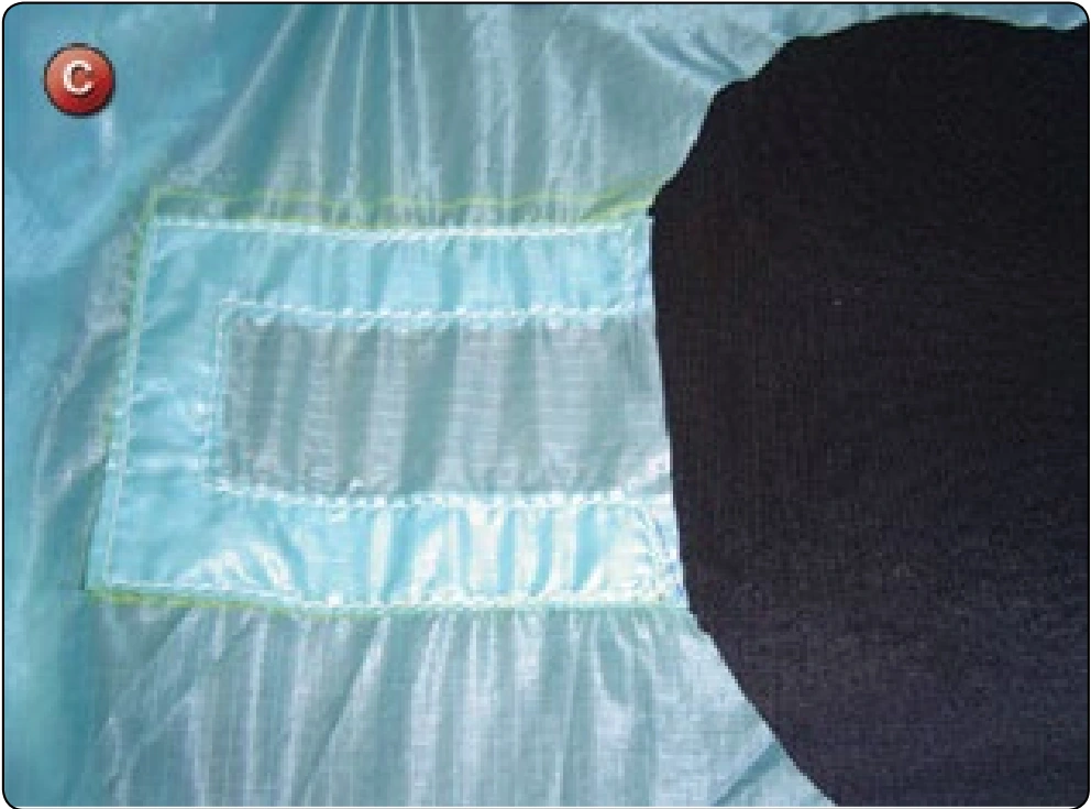 Square Canopy—Crossport Repair, procedure photograph 3 (source page 7-37).