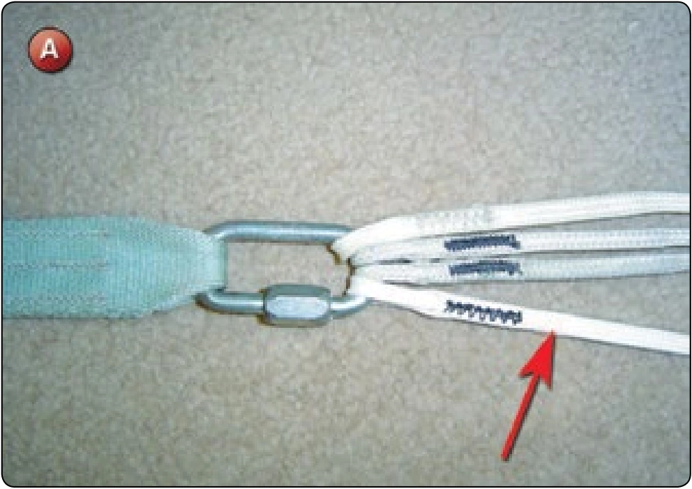 Square Canopy—Main Line Replacement, procedure photograph 1 (source page 7-31).