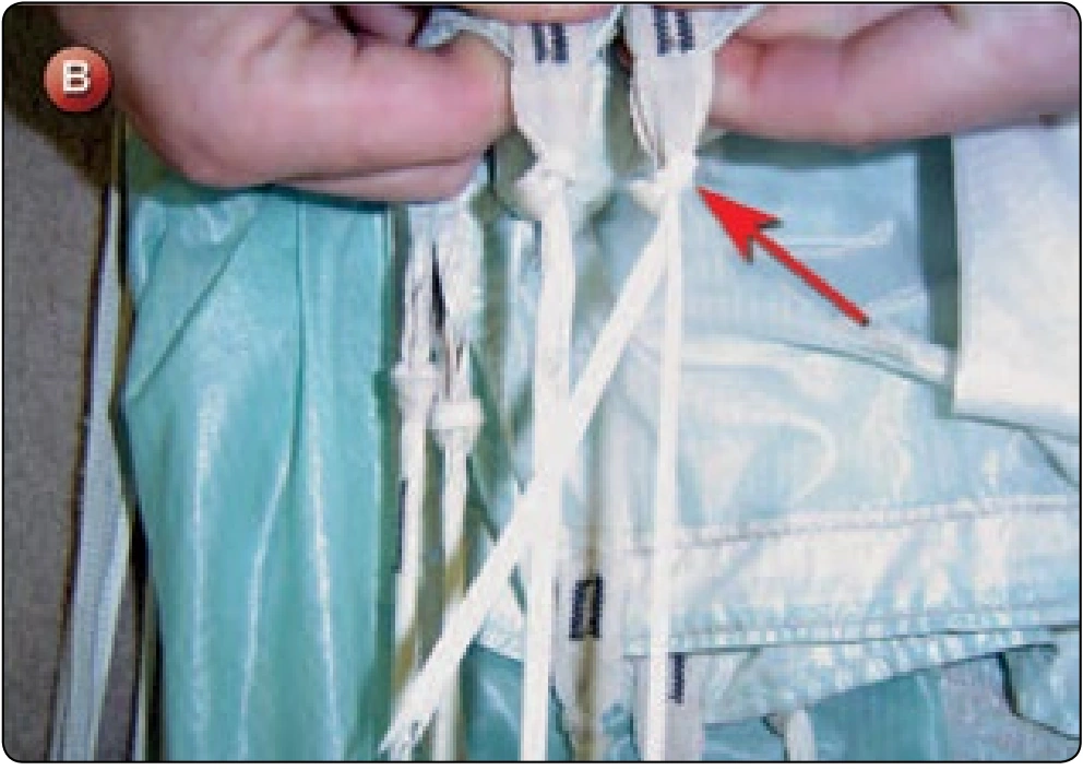 Square Canopy—Main Line Replacement, procedure photograph 2 (source page 7-31).
