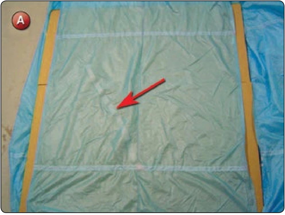 Square Canopy—Partial Panel Replacement, procedure photograph 1 (source page 7-23).
