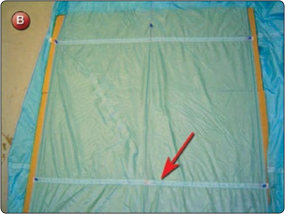 Square Canopy—Partial Panel Replacement, procedure photograph 2 (source page 7-23).