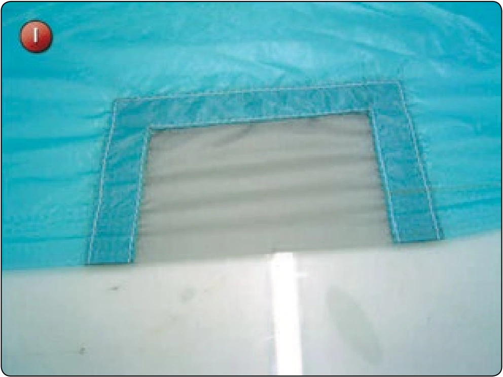 Square Canopy—Partial Panel Replacement, procedure photograph 9 (source page 7-24).