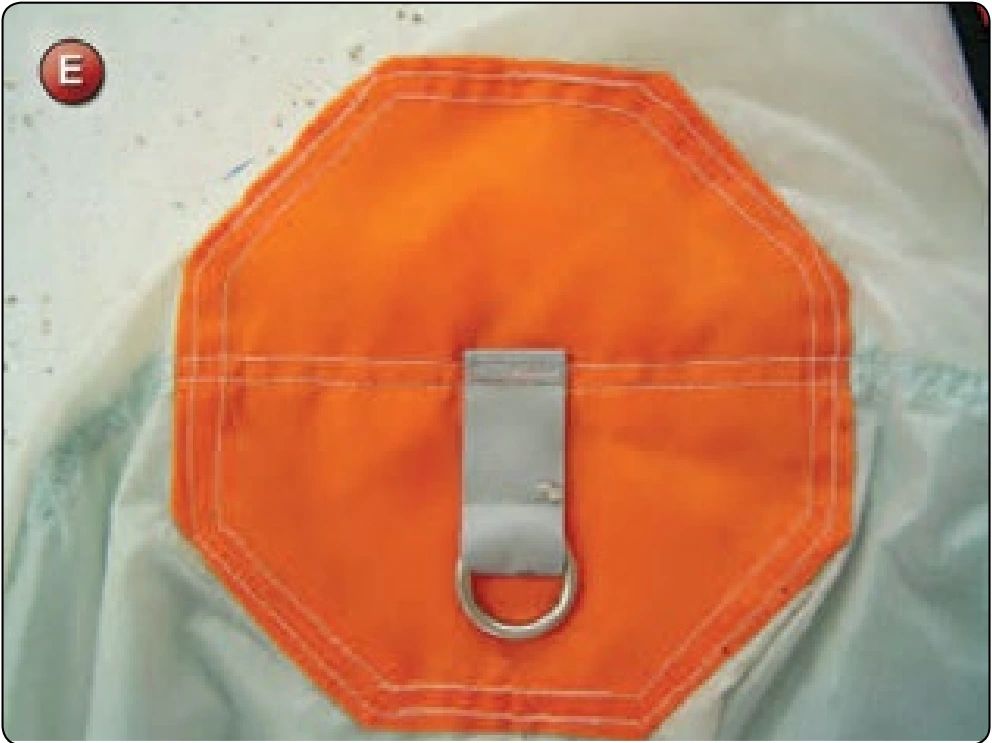 Square Canopy—Pilot Chute Attachment Point Repair, procedure photograph 5 (source page 7-29).