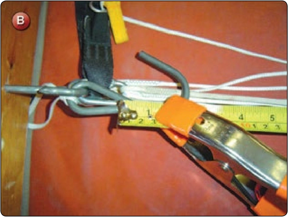 Square Canopy—Trim Check and Re-trim, procedure photograph 1 (source page 7-37).