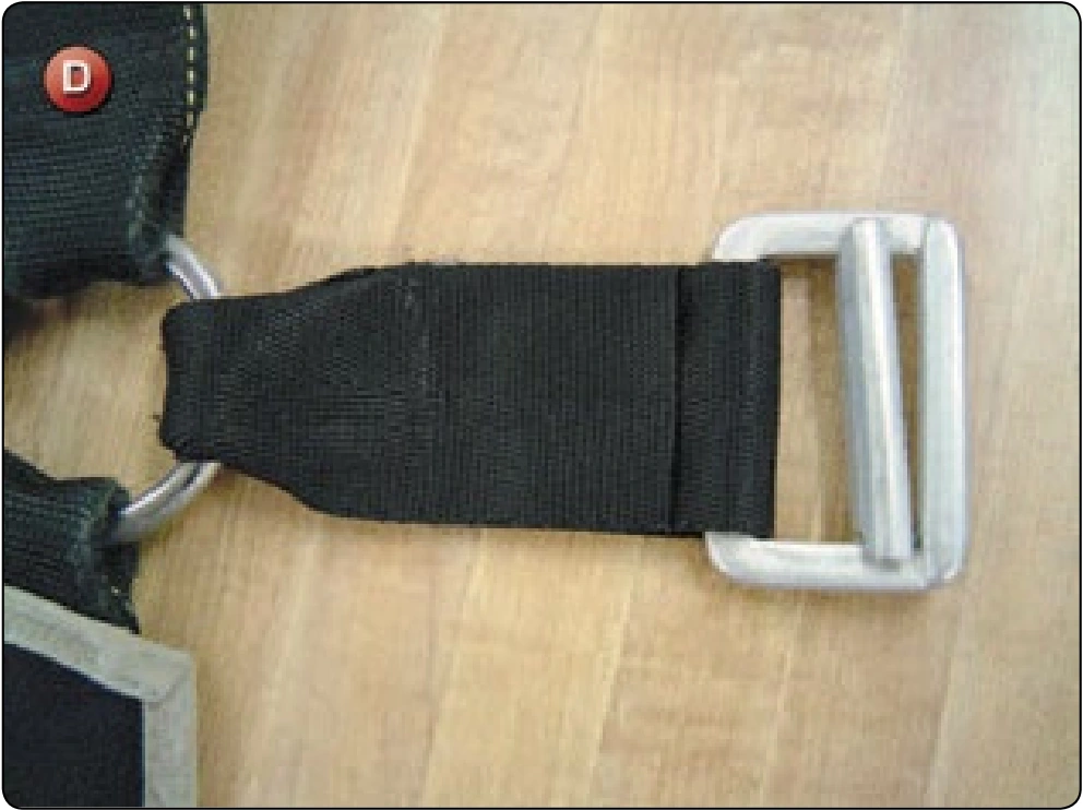 Standard Harness Main Lift Web Replacement, procedure photograph 3 (source page 7-57).